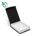 Magnetic closure black logo stamping jewelry box